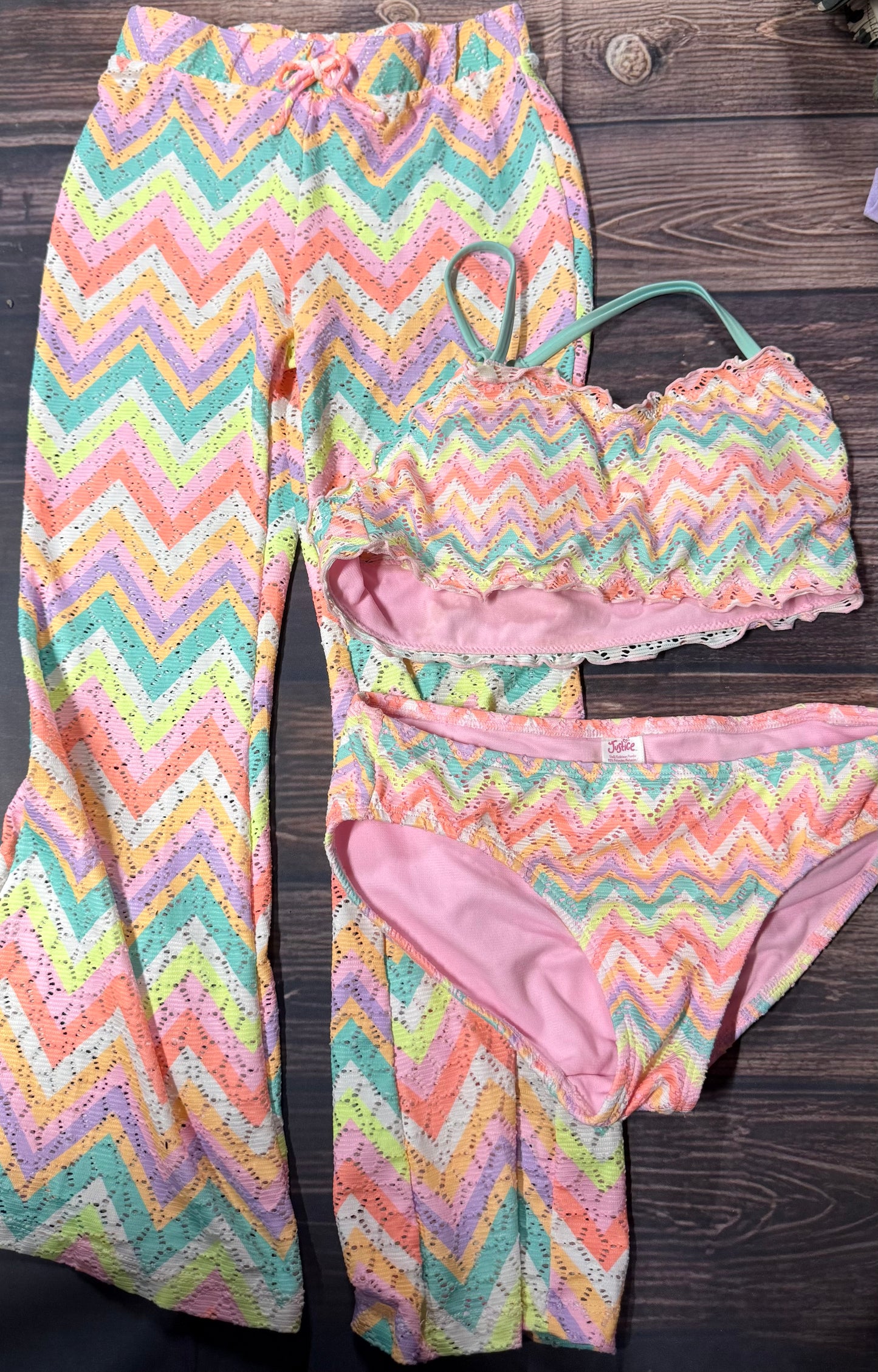 Justice 7/8 pants/size 10 swimsuit
