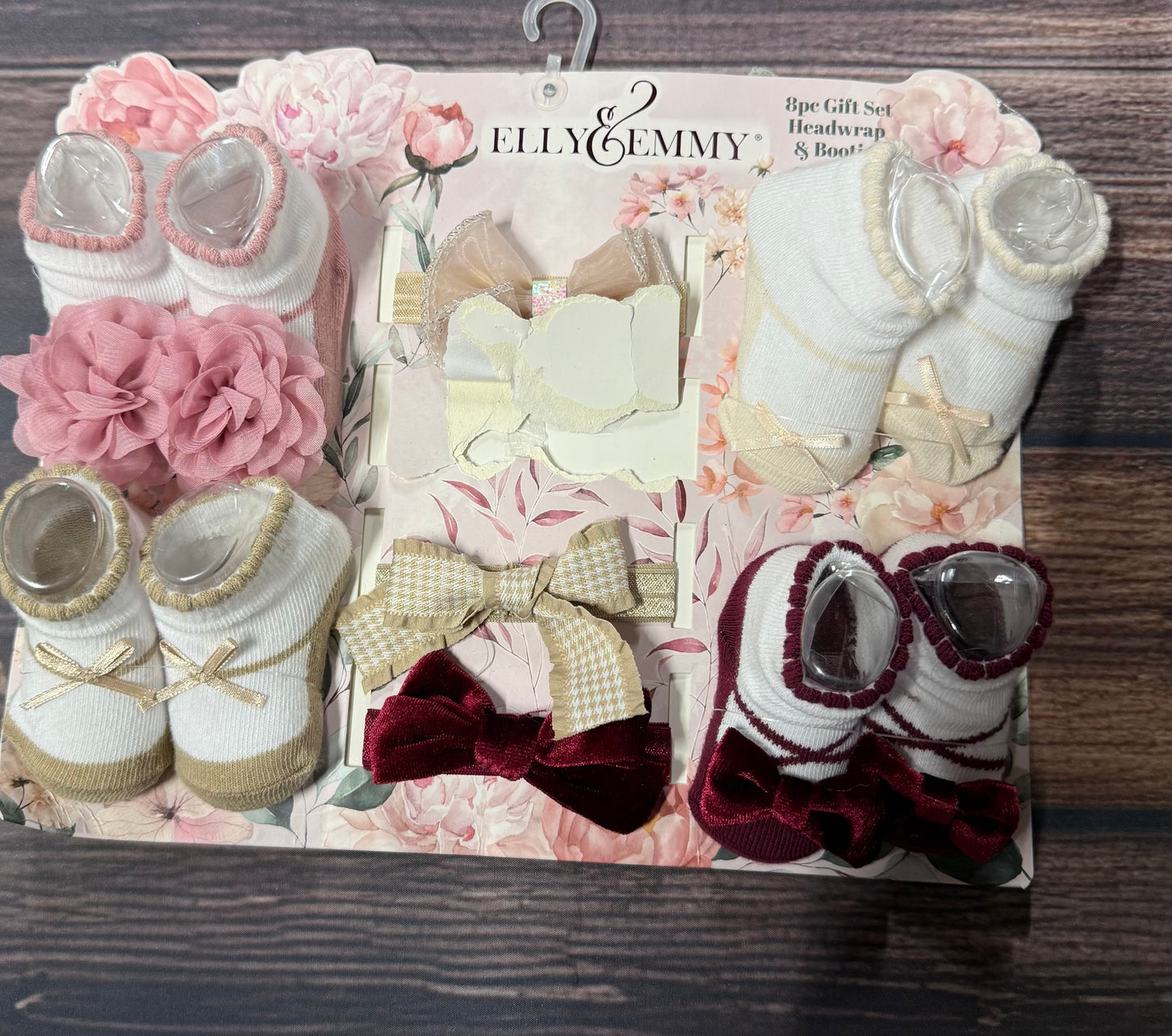 NWT elly & emmy 8pc headband & booties