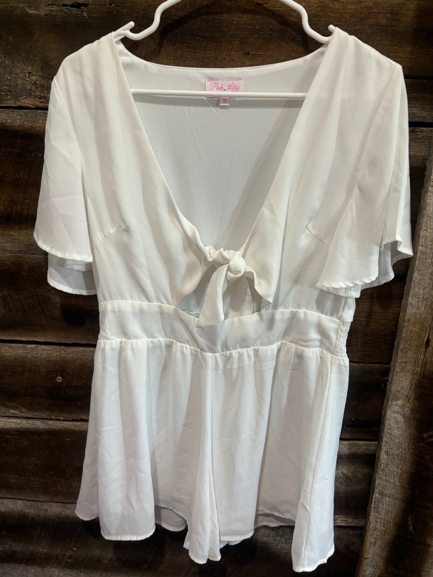 pink lily medium romper