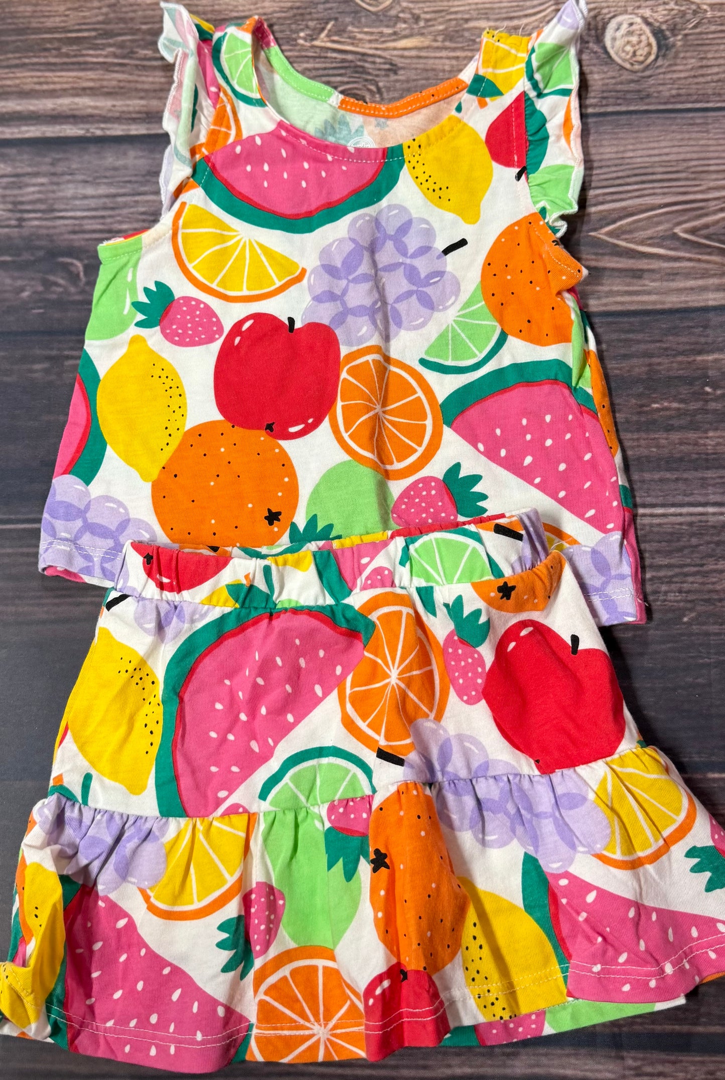 Wondernation 3T top/2T bottoms with shorts built in