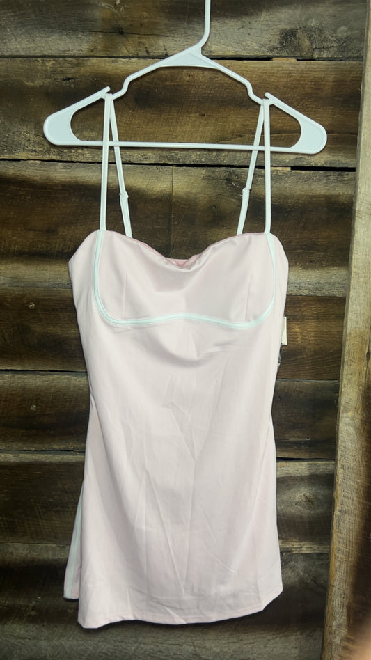 NWT Derek Heart large.. has shorts under. Light pink color