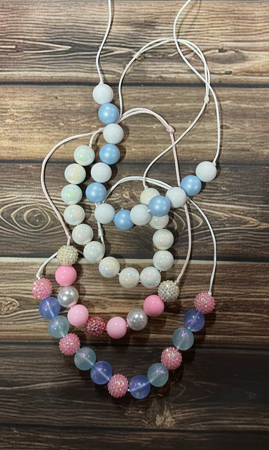 4 bubble necklaces