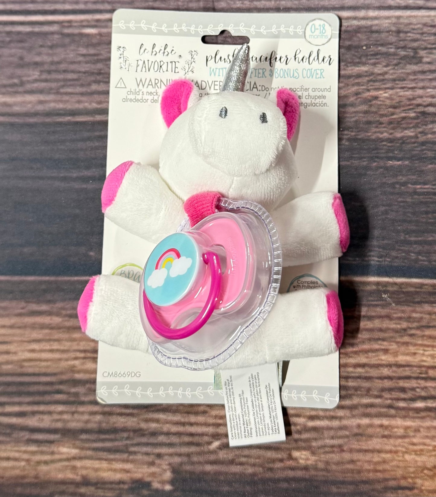 NEW plush pacifier holder