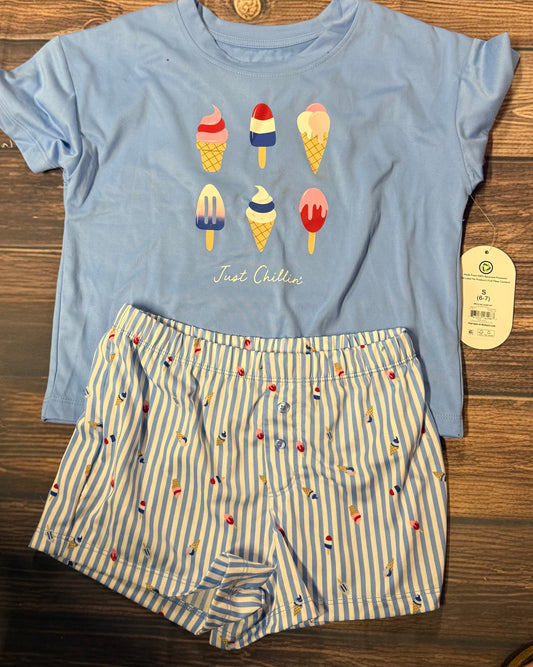 NWT wondernation 6-7..has light staining on shirt