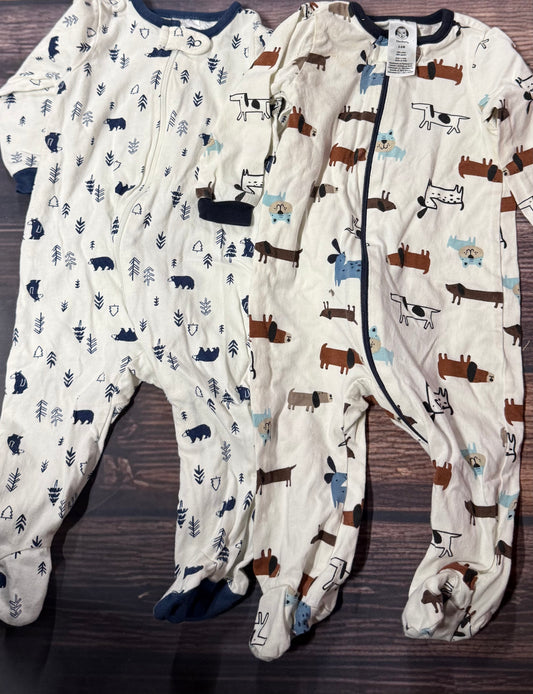 Gerber 3-6m..staining on right onesie