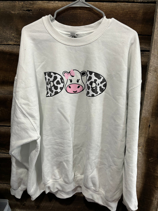 2XL cow dad sweatshirt