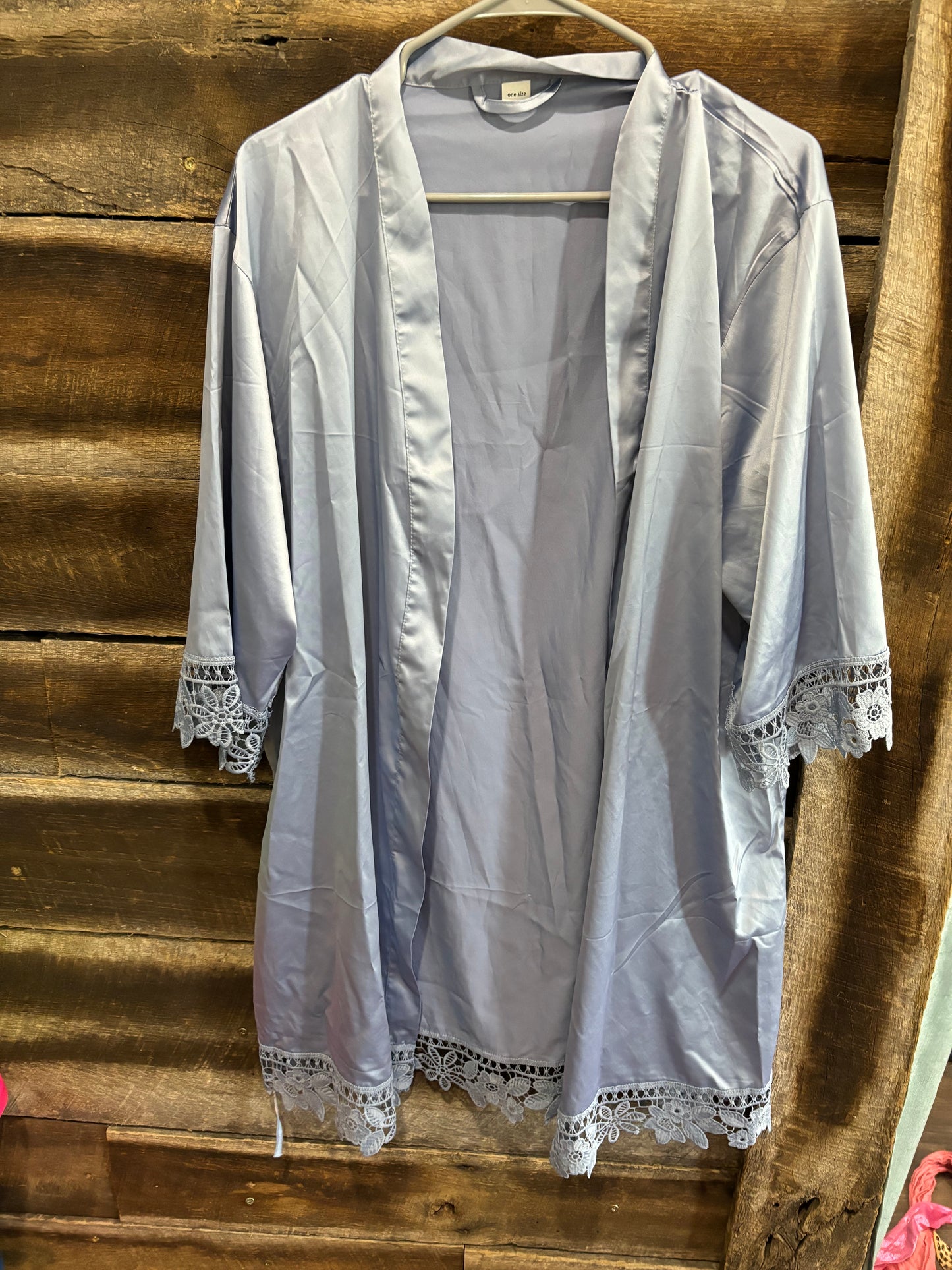 Satin robe one size